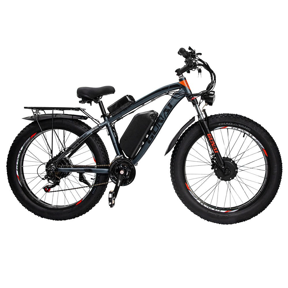 GUNAI GN88 Electric Bike 26" Tires Dual 1000W Motors 48V 22Ah Battery