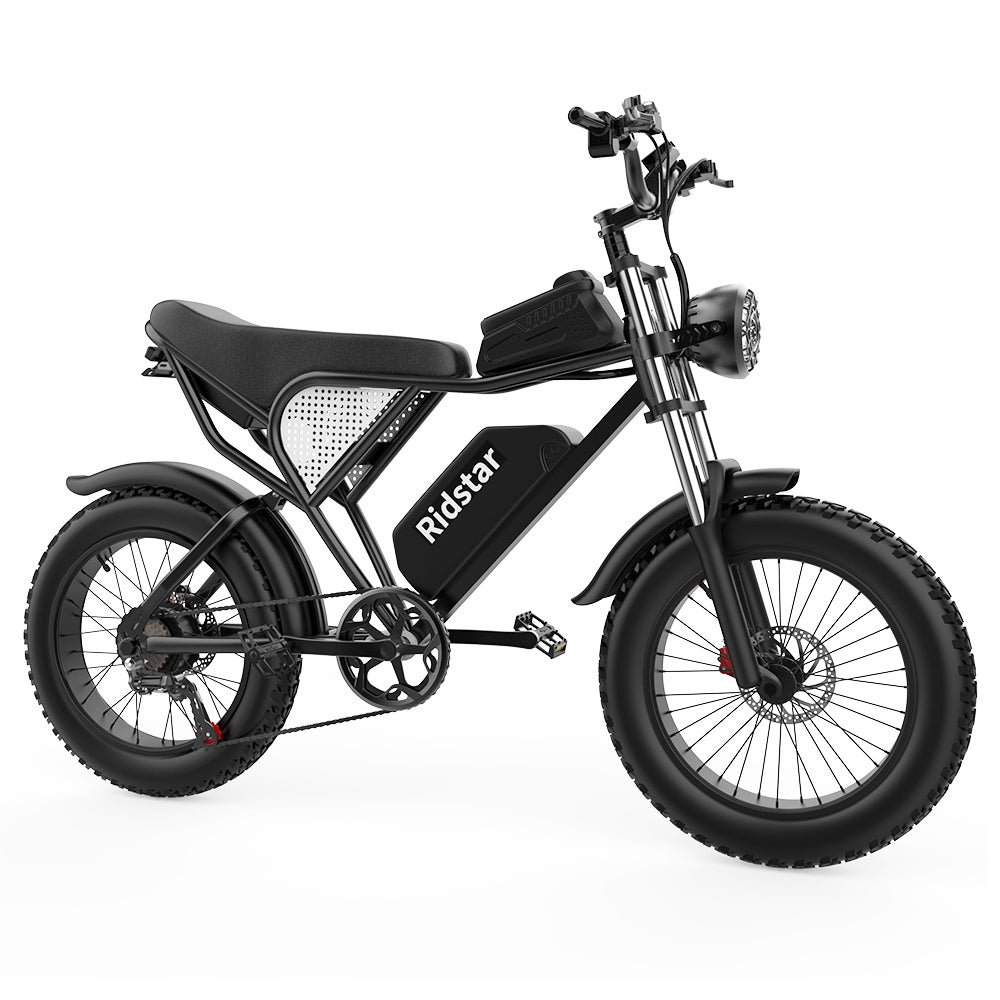 Bicicleta de montaña eléctrica Ridstar Q20, neumáticos de 20", motor de 1000 W, batería de 48 V y 20 Ah