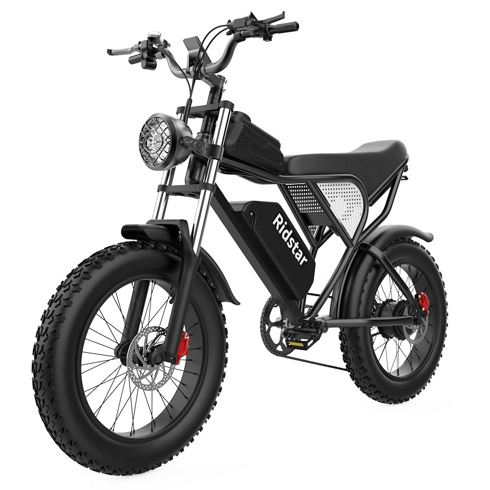 Bicicleta de montaña eléctrica Ridstar Q20, neumáticos de 20", motor de 1000 W, batería de 48 V y 20 Ah