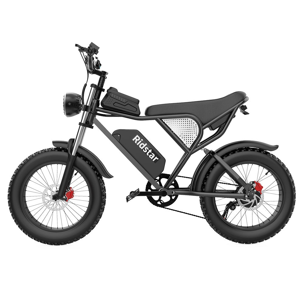 Bicicleta de montaña eléctrica Ridstar Q20, neumáticos de 20", motor de 1000 W, batería de 48 V y 20 Ah