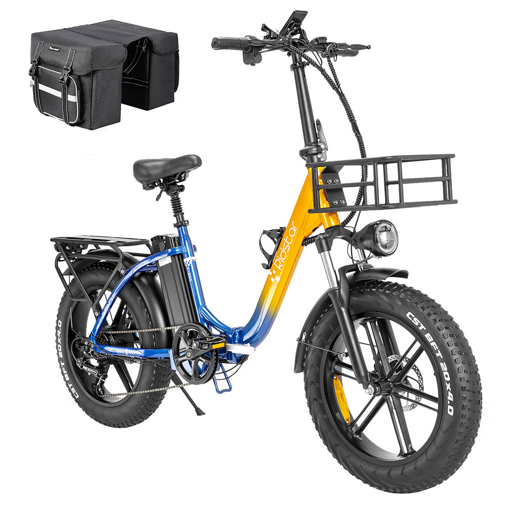 Ridstar MN20 Electric Bike 20" Fat Tires 500W Motor 48V 15Ah Battery