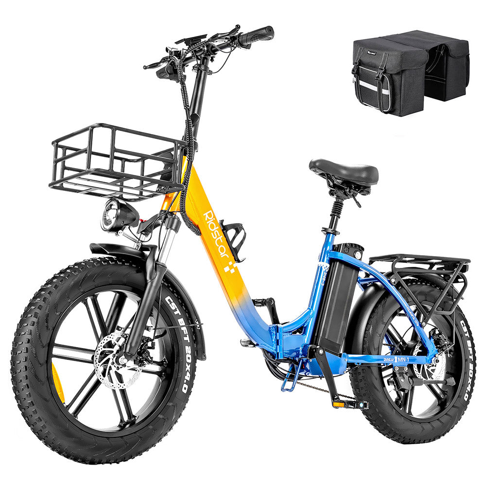 Ridstar MN20 Electric Bike 20" Fat Tires 500W Motor 48V 15Ah Battery