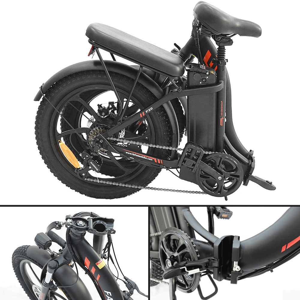 Bicicleta eléctrica urbana Fafrees F20, neumáticos de 20", motor de 250 W, batería de 36 V y 15 Ah