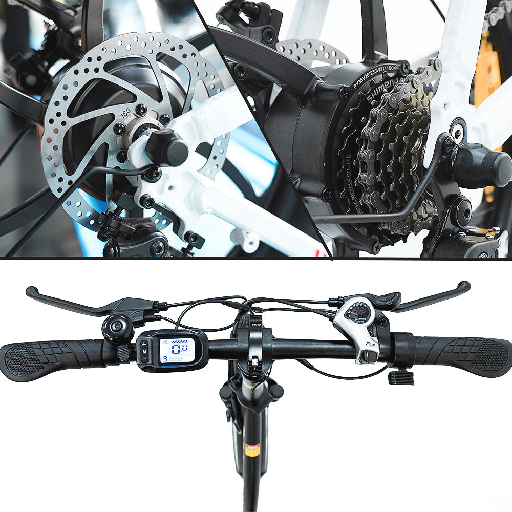 Bicicleta eléctrica urbana Fafrees F20, neumáticos de 20", motor de 250 W, batería de 36 V y 15 Ah