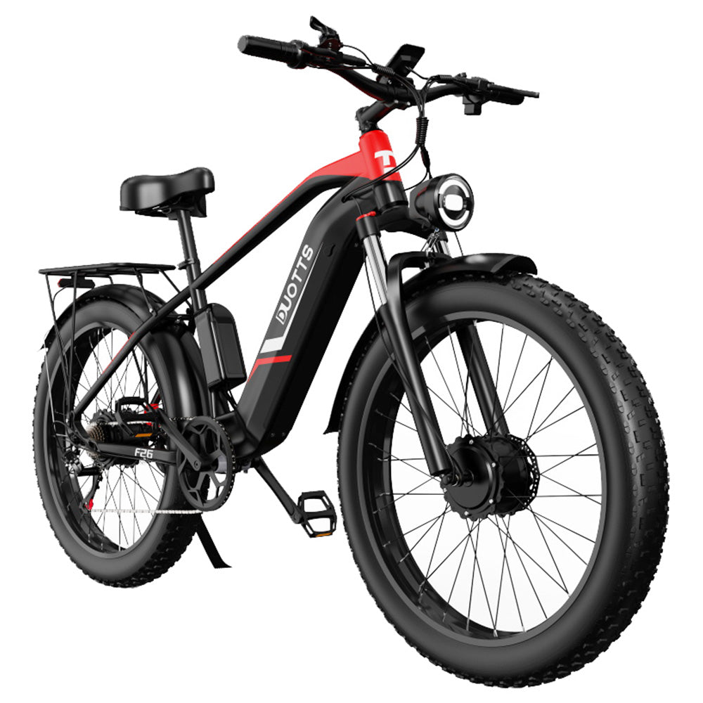 DUOTTS F26 Electric Bike 26" Tires Dual 750W Motors 48V 17.5Ah LG Battery