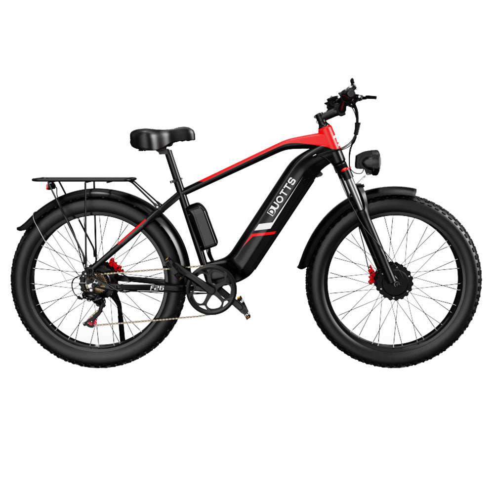 DUOTTS F26 Electric Bike 26" Tires Dual 750W Motors 48V 17.5Ah LG Battery
