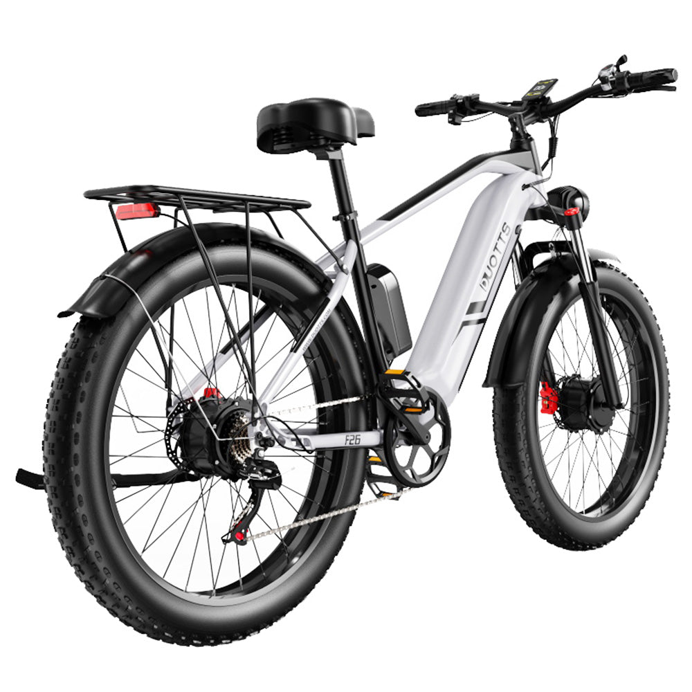 DUOTTS F26 Electric Bike 26" Tires Dual 750W Motors 48V 17.5Ah LG Battery