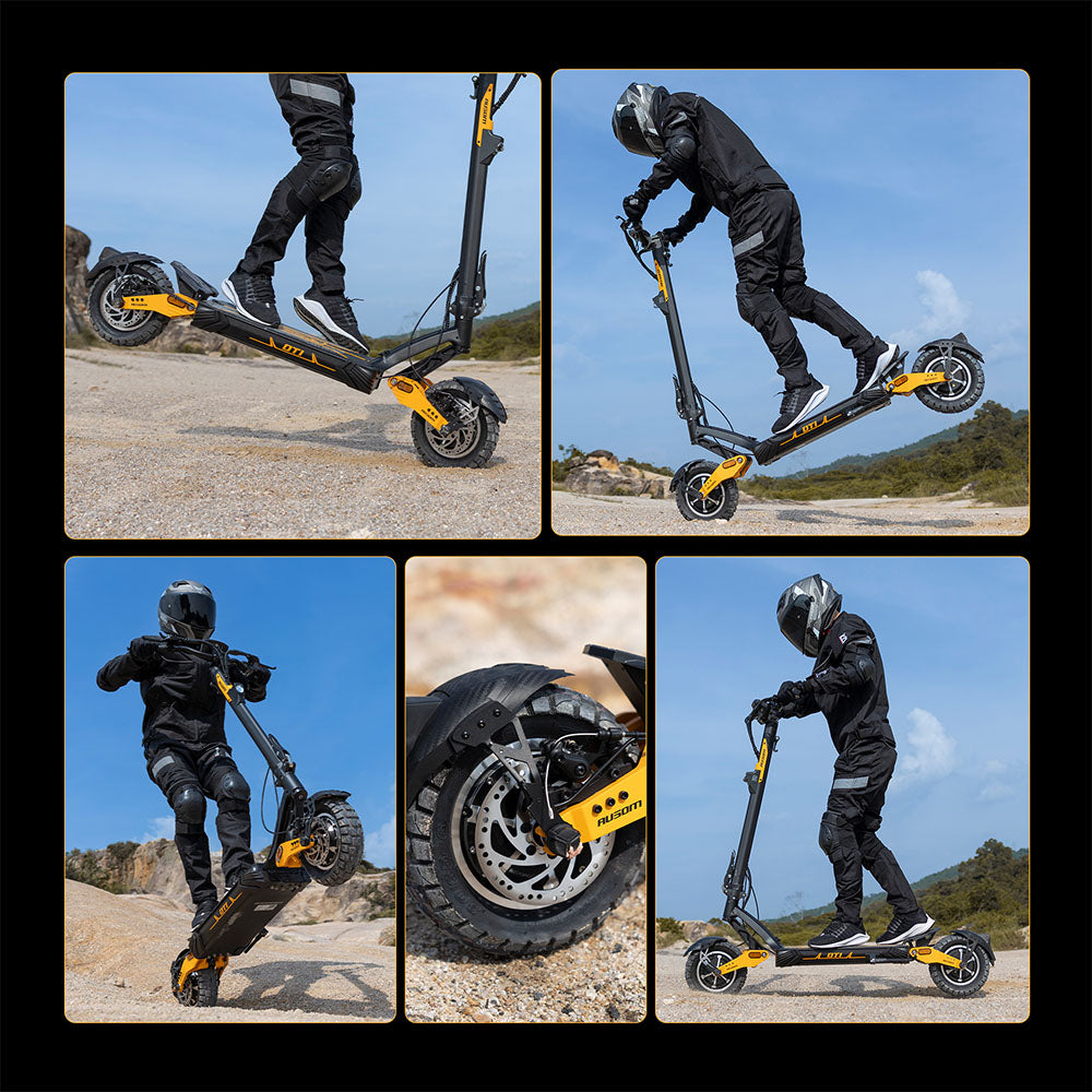 Ausom Leopard DT1 Electric Scooter with NFC 10" Tires 1000W Motor 52V 18.2Ah Battery