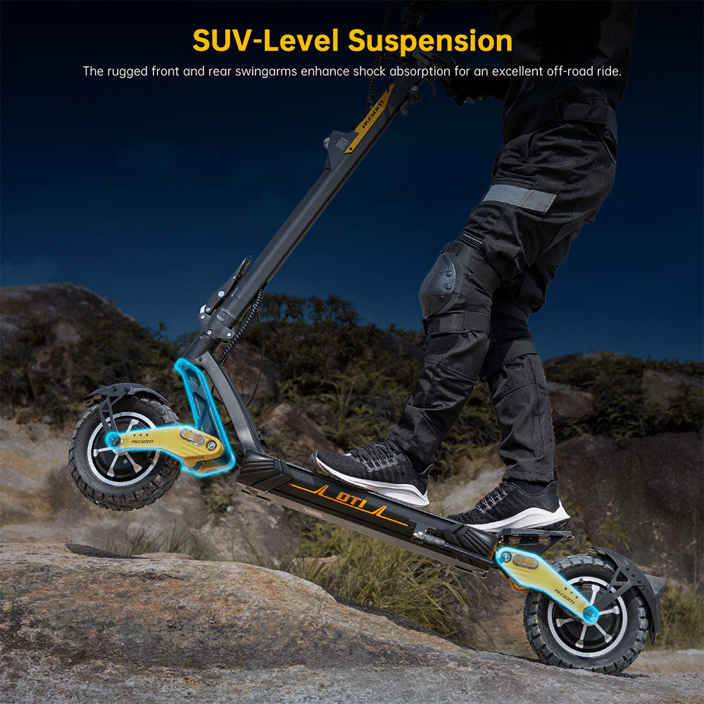 Ausom Leopard DT1 Electric Scooter with NFC 10" Tires 1000W Motor 52V 18.2Ah Battery