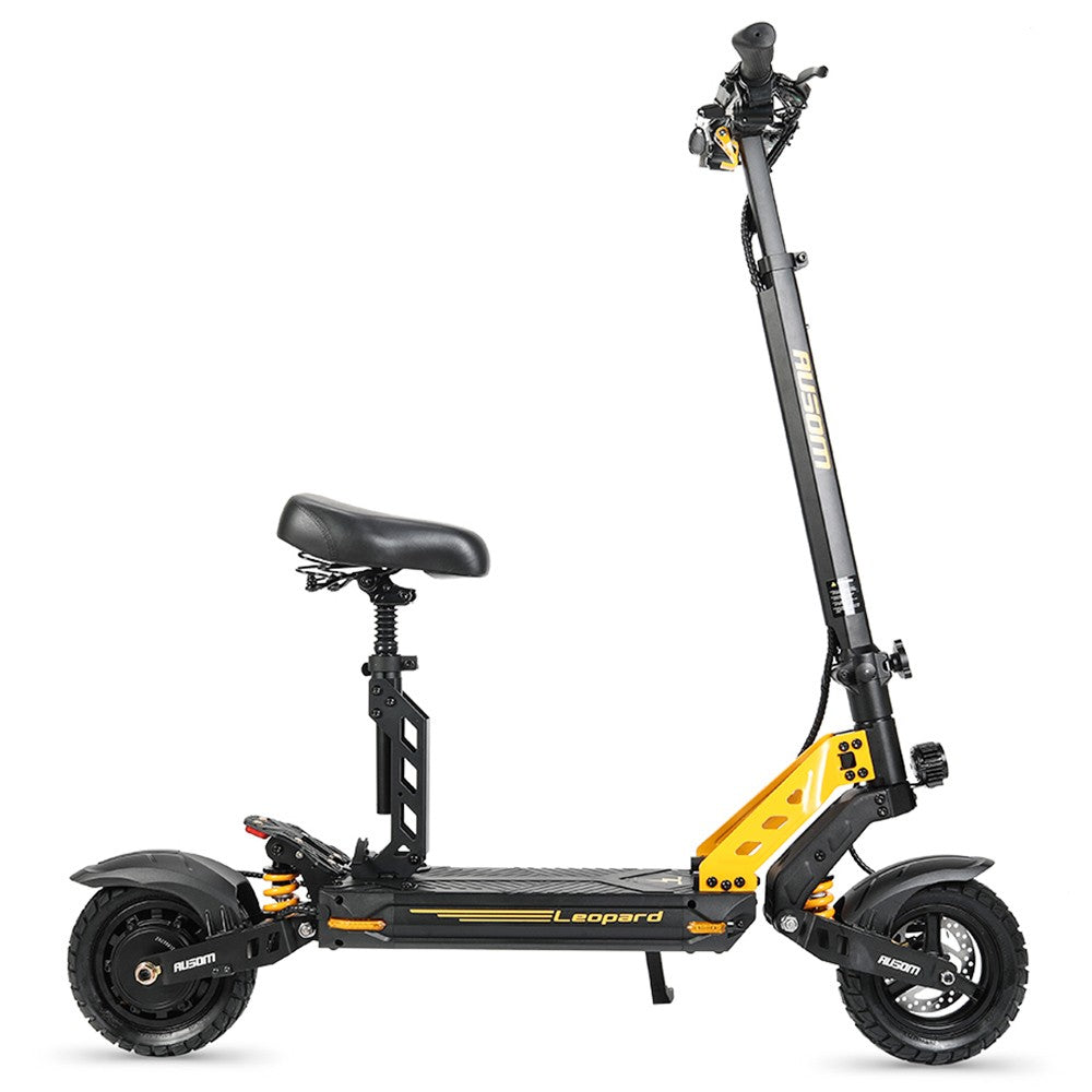 Ausom Leopard Electric Scooter with Seat 10" Tires 1000W 48V 20.8Ah Battery