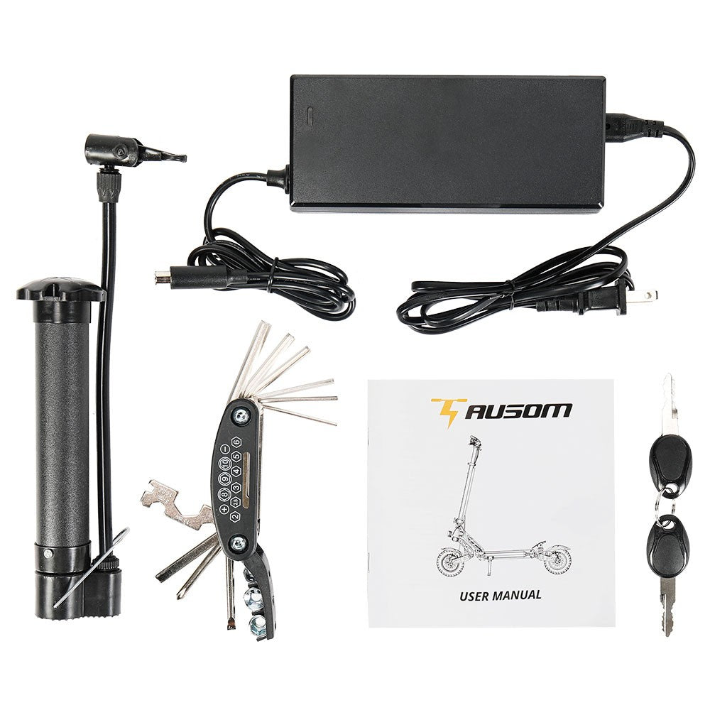 Ausom Leopard Electric Scooter with Seat 10" Tires 1000W 48V 20.8Ah Battery