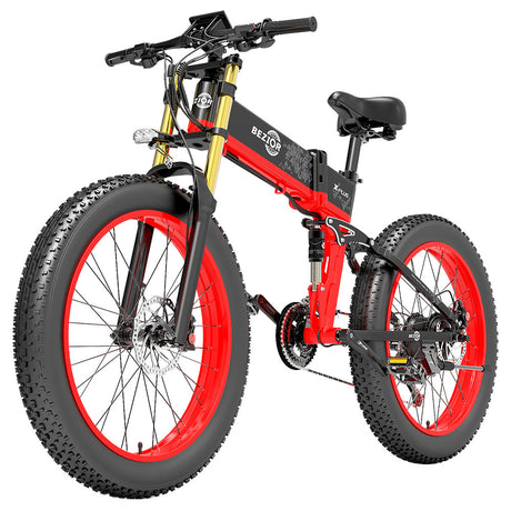 Bezior X-PLUS Electric Bike 26" Tires 1500W Motor 48V 17.5Ah Battery