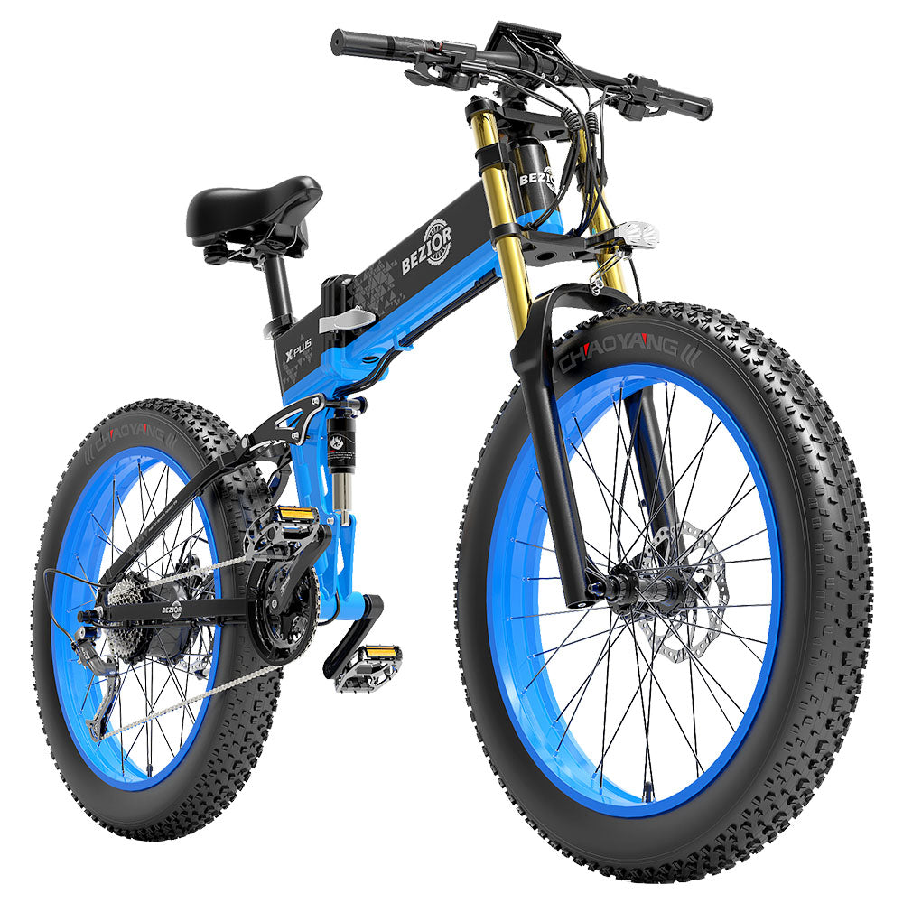 Bezior X-PLUS Electric Bike 26" Tires 1500W Motor 48V 17.5Ah Battery