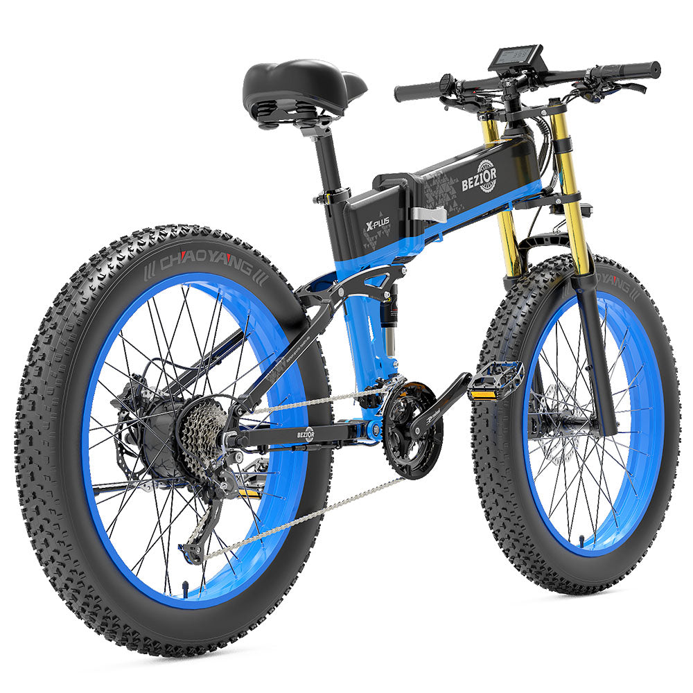 Bezior X-PLUS Electric Bike 26" Tires 1500W Motor 48V 17.5Ah Battery
