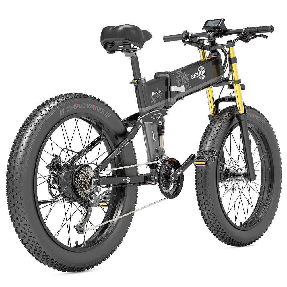 Bezior X-PLUS Electric Bike 26" Tires 1500W Motor 48V 17.5Ah Battery