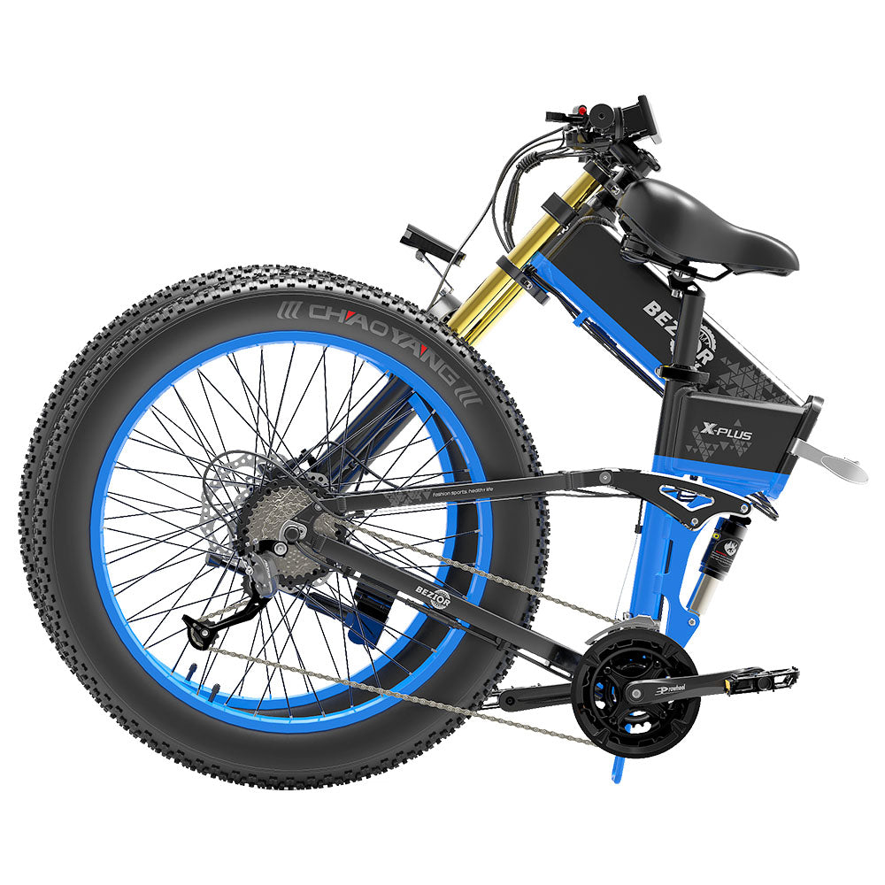 Bezior X-PLUS Electric Bike 26" Tires 1500W Motor 48V 17.5Ah Battery