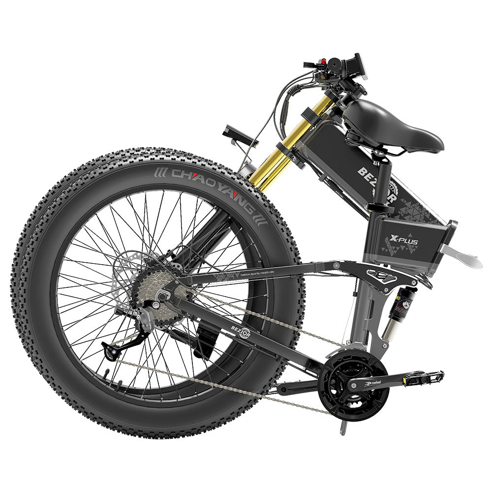 Bezior X-PLUS Electric Bike 26" Tires 1500W Motor 48V 17.5Ah Battery