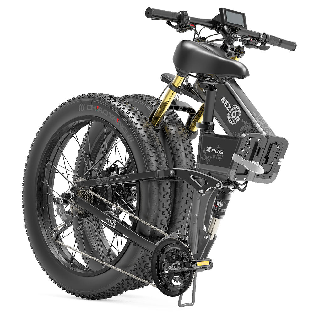 Bezior X-PLUS Electric Bike 26" Tires 1500W Motor 48V 17.5Ah Battery