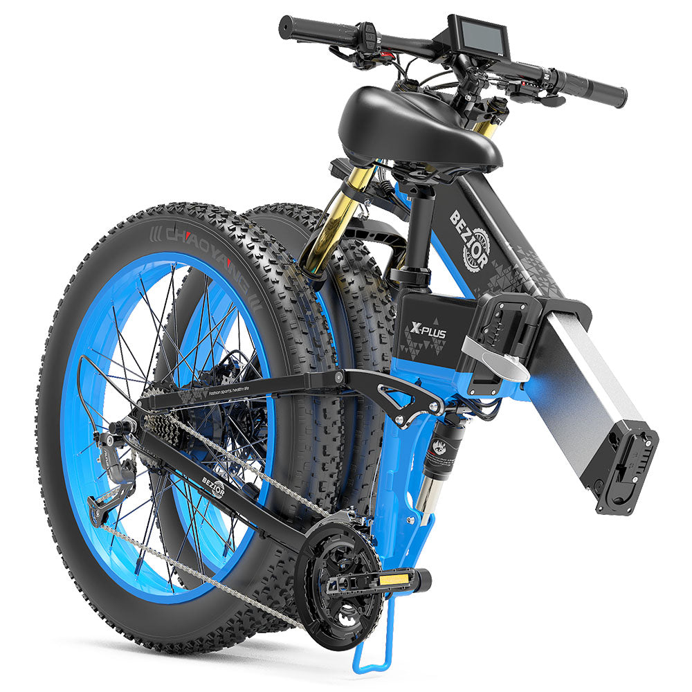 Bezior X-PLUS Electric Bike 26" Tires 1500W Motor 48V 17.5Ah Battery