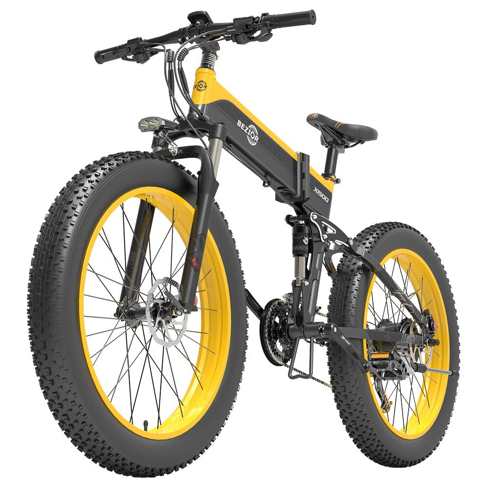 Bezior X1500 Electric Bike 26" Tires 1500W Motor 48V 12.8Ah Battery