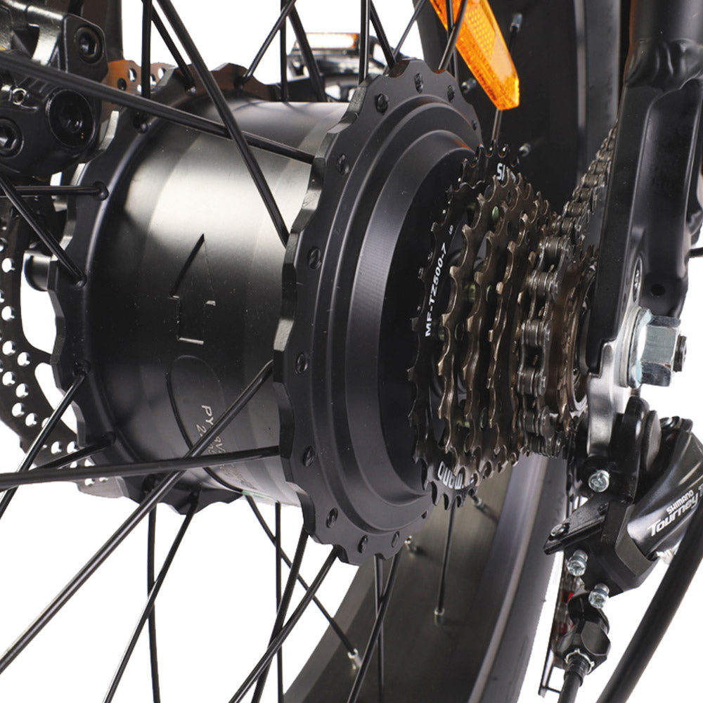 Bezior XF001 Electric Mountain Bike 20" Fat Tires 1000W Motor 48V 12.5Ah Battery