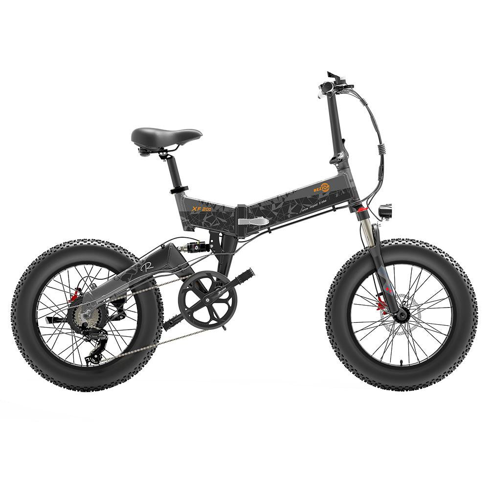 Bezior XF200 Electric Mountain Bike 20" Fat Tires 1000W 48V 15Ah Battery