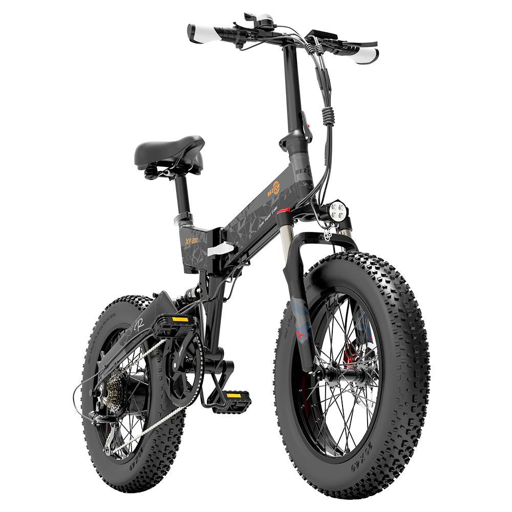 Bezior XF200 Electric Mountain Bike 20" Fat Tires 1000W 48V 15Ah Battery