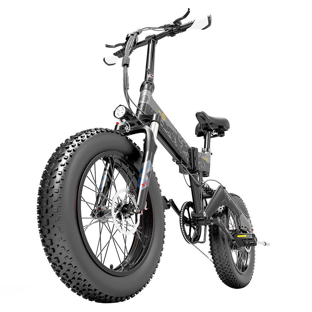 Bezior XF200 Electric Mountain Bike 20" Fat Tires 1000W 48V 15Ah Battery