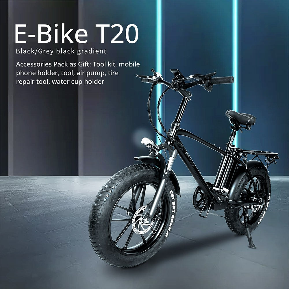 CMACEWHEEL T20 Electric Bike 20" Tires 750W Motor 48V 17Ah Battery