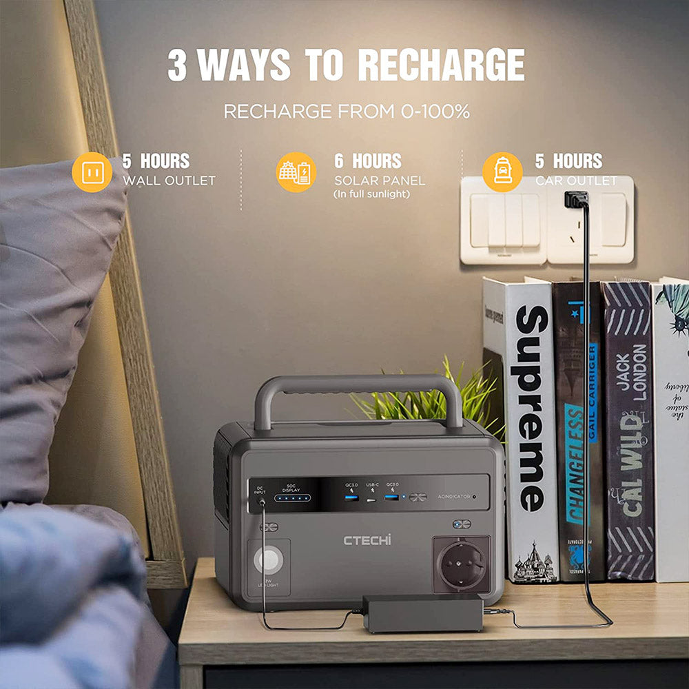 CTECHi GT300 300W Portable Power Station 299Wh Battery