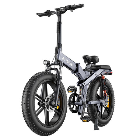 ENGWE X20 Electric Mountain Bike 20" Off-Road Fat Tires Dual 750W Motors