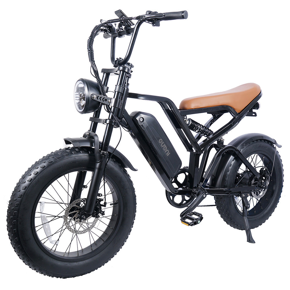 Bicicleta eléctrica EUENI FXH009 Pro de 20", neumáticos anchos, motor de 750 W, batería de 48 V y 15 Ah