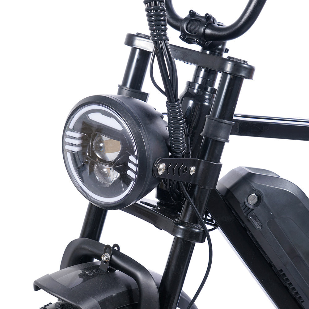 Bicicleta eléctrica EUENI FXH009 Pro de 20", neumáticos anchos, motor de 750 W, batería de 48 V y 15 Ah