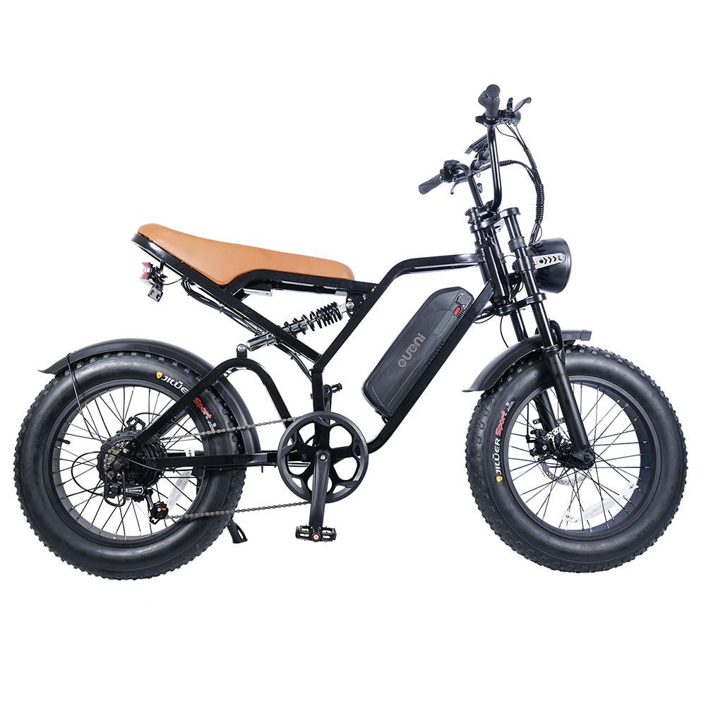 Bicicleta eléctrica EUENI FXH009 Pro de 20", neumáticos anchos, motor de 750 W, batería de 48 V y 15 Ah
