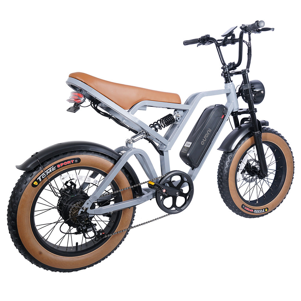 Bicicleta eléctrica EUENI FXH009 Pro de 20", neumáticos anchos, motor de 750 W, batería de 48 V y 15 Ah