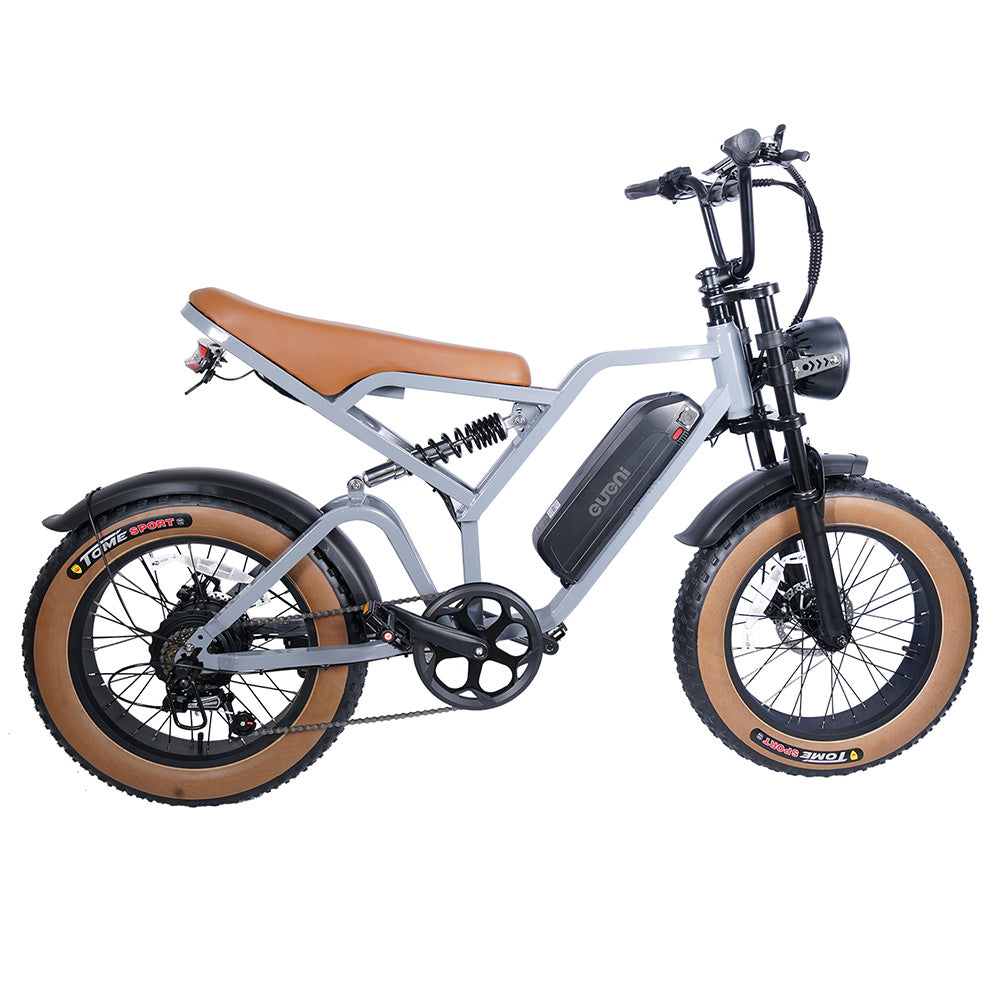 Bicicleta eléctrica EUENI FXH009 Pro de 20", neumáticos anchos, motor de 750 W, batería de 48 V y 15 Ah