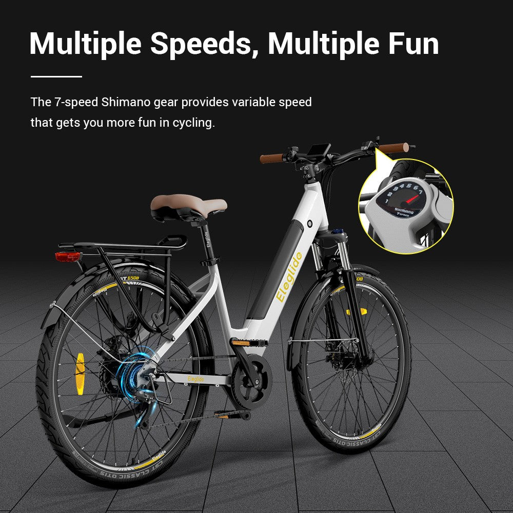 Eleglide T1 Step-Thru Electric Trekking Bike 27.5" 250W Motor 36V 13Ah Battery