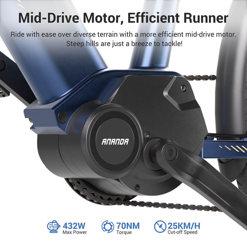 Eleglide C1 Elektro-Trekkingrad 27,5'' 250W Mittelmotor 36V 14,5Ah Akku
