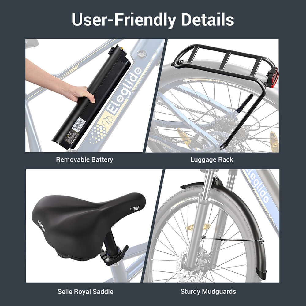Eleglide C1 Elektro-Trekkingrad 27,5'' 250W Mittelmotor 36V 14,5Ah Akku