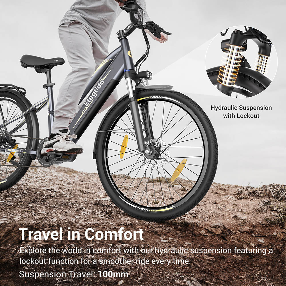 Eleglide C1 Step-Thru Electric Trekking Bike 27.5" 250W Mid-Drive 36V 14.5Ah Battery