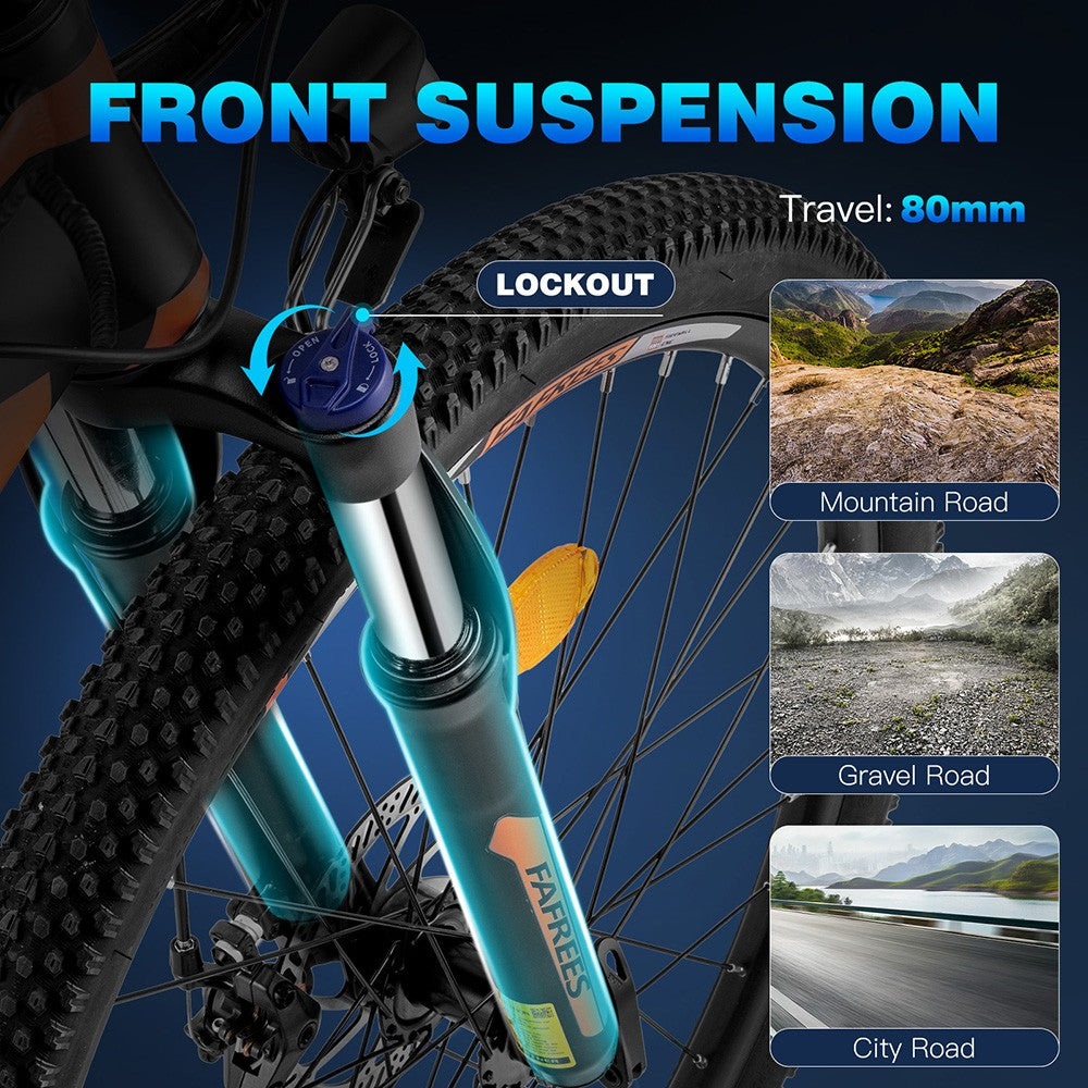 Bicicleta eléctrica Fafrees Hailong One, neumáticos de 26", motor de 250 W, batería de 36 V y 13 Ah