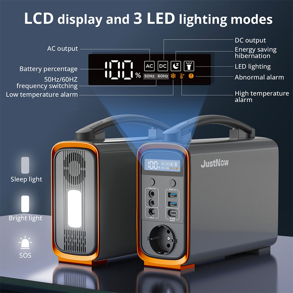 JustNow GT240 240W Portable Power Station 240Wh Capacity