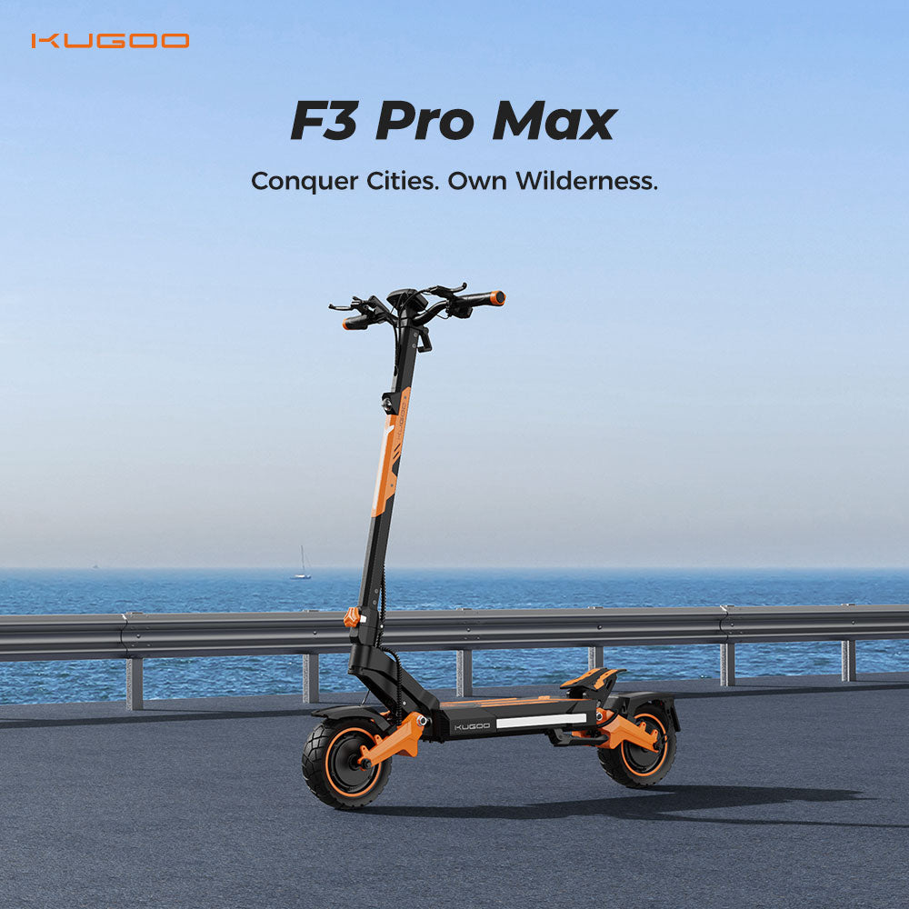 KUGOO F3 Pro Max Electric Scooter 10" Tires Dual 1100W Motors 52V 23.4Ah Battery