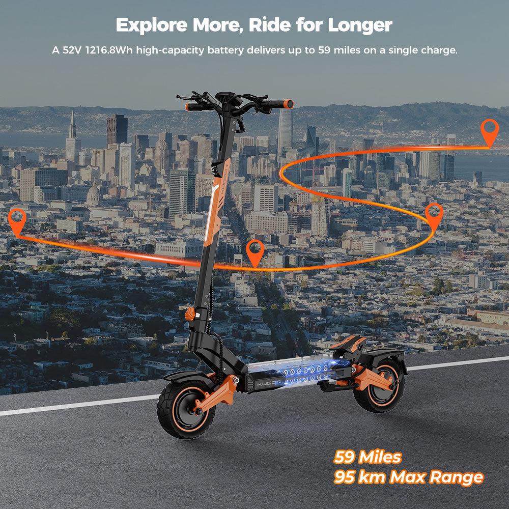 KUGOO F3 Pro Max Electric Scooter 10" Tires Dual 1100W Motors 52V 23.4Ah Battery