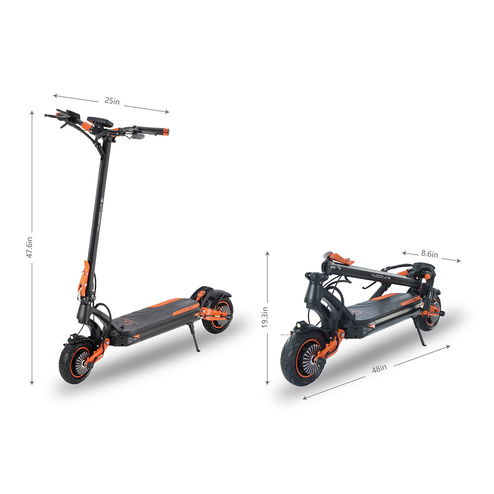 KUGOO LX9+ Elektroroller 9" Reifen Dual 650W Motoren 48V 18.2Ah Batterie