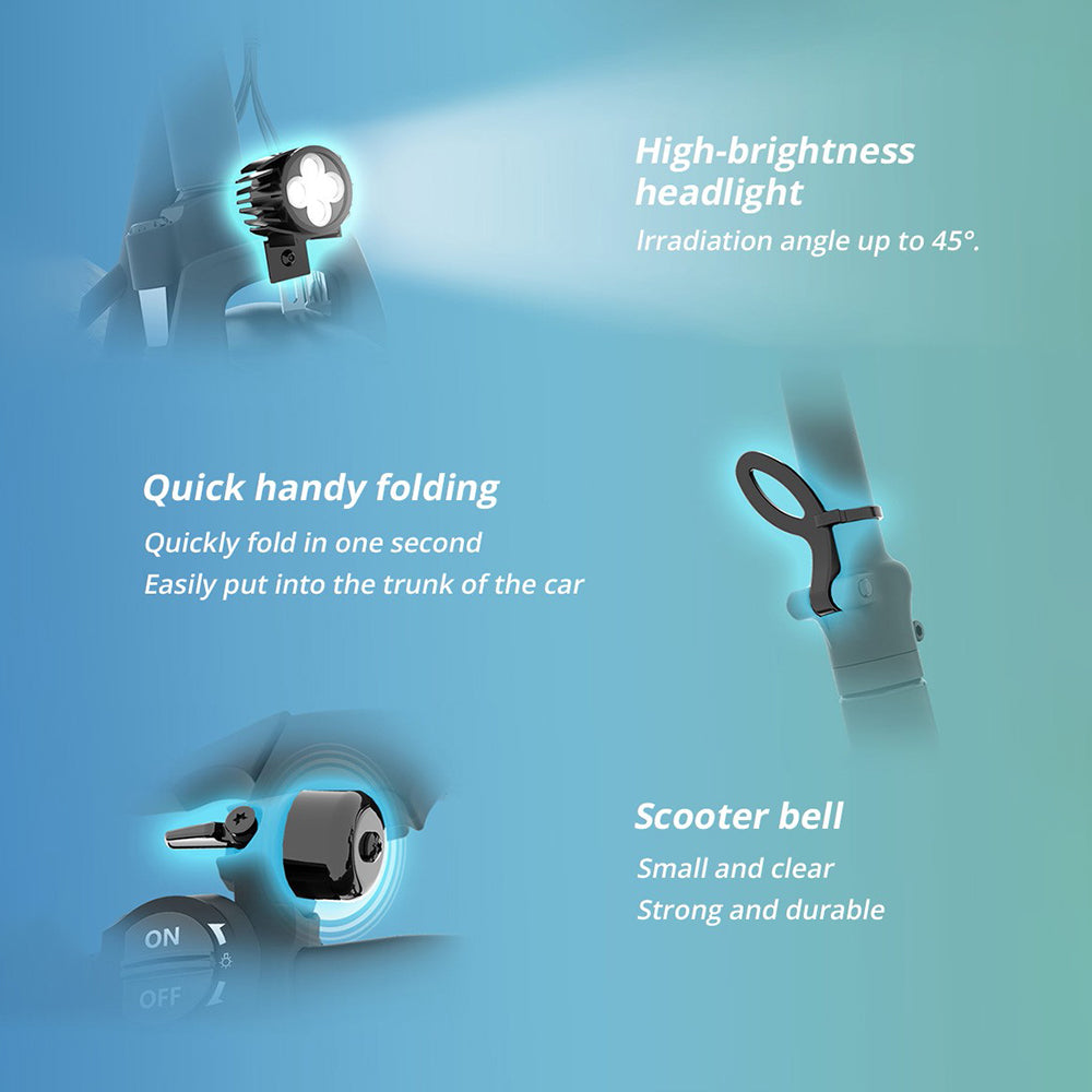 KuKirin C1 Pro Electric Scooter with Seat 14" Off-Road Tires 500W Motor