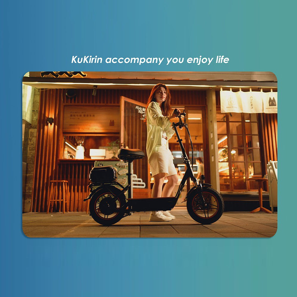 KuKirin C1 Pro Electric Scooter with Seat 14" Off-Road Tires 500W Motor