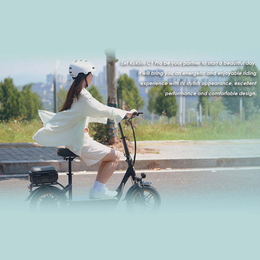 KuKirin C1 Pro Electric Scooter with Seat 14" Off-Road Tires 500W Motor
