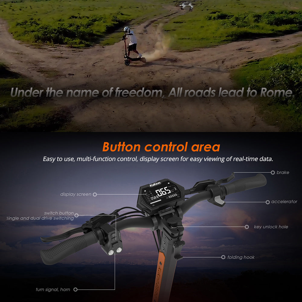 KuKirin G3 Pro E Scooter 10'' Reifen Dual 1200W Motoren 52V 23,2Ah Batterie