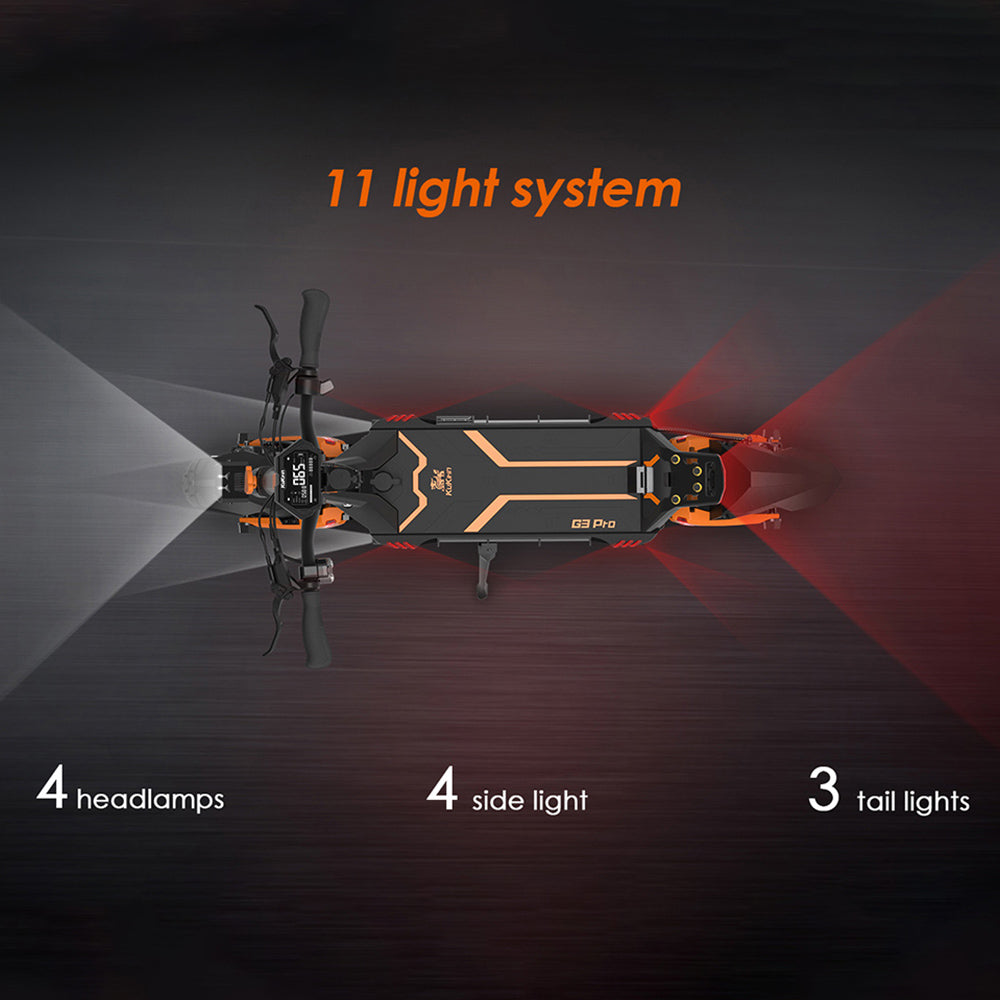 KuKirin G3 Pro E Scooter 10'' Reifen Dual 1200W Motoren 52V 23,2Ah Batterie